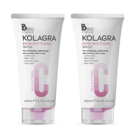 Kolagra Bikini Whitening Wash Rich in Vitamin – 200 ml, 1+1 Offer Available, Lightens Pigmentation in Sensitive Areas