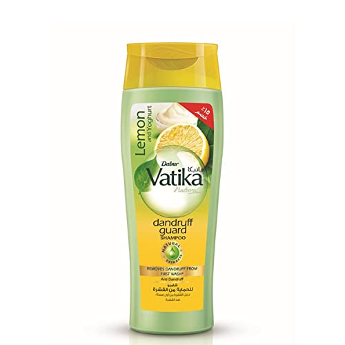 Vatika Naturals Dandruff Guard Shampoo Lemon and Yoghurt (360mL) + 15% OFF | with Natural Extracts Removes Dandruff From First Wash