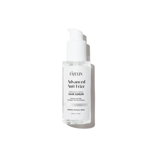 Favelin Advanced Anti-Frizz Hair Serum | Infused with Silk, Collagen & Soy Proteins | Triple Protection Against Frizz, Heat & Dryness | 75 ml