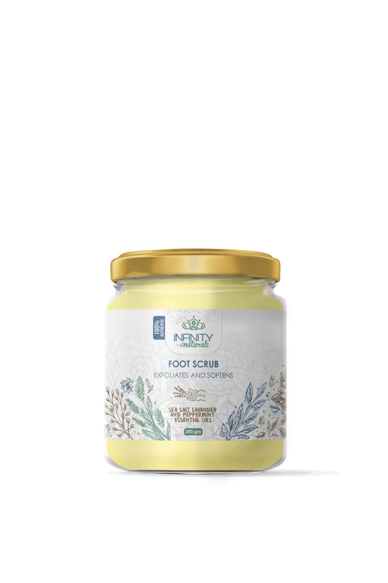 Infinity Foot Scrub Sea Salt Lavender & Peppermint Essential Oils
