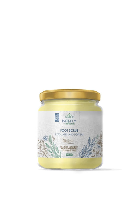 Infinity Foot Scrub Sea Salt Lavender & Peppermint Essential Oils