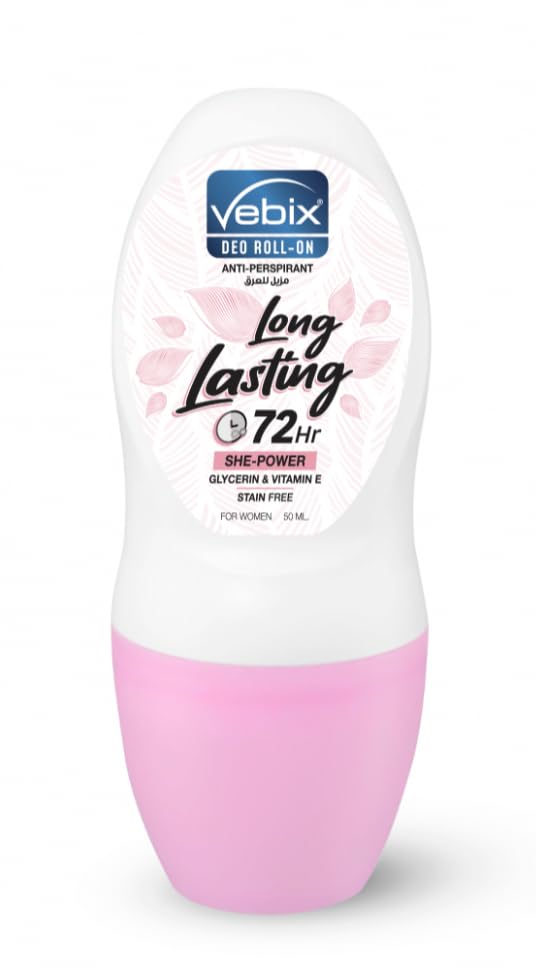 Vebix She Power 72 Hrs Long Lasting Roll-On Deodorant 50 ml