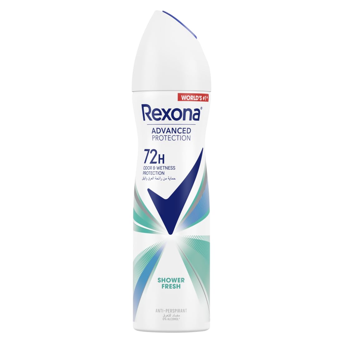 Rexona antiperspirant deodorant spray for Women, Advanced Protection 72H+ ,Shower Fresh 150ML