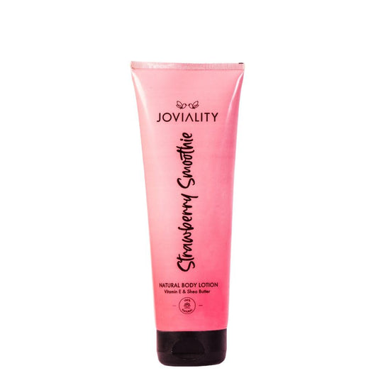Joviality Strawberry Smoothie Body Lotion – 100% Natural, Fast-Absorbing Formula with Vitamin E and Shea Butter 240 ml