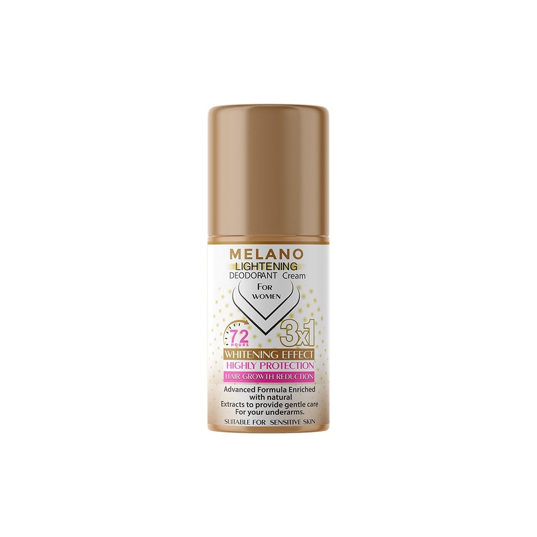 Melano pharma Lightening Deodorant Cream for Women, 72-Hour Protection, Whitening Effect, Hair Growth Reduction, Sensitive Skin
