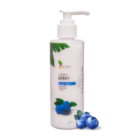 RAW AFRICAN | Very Berry Body Lotion | 200 gm | Daily Body Moisturizer | Softer and Smoother Skin | Shea Butter | Vitamin E | Organic | Vegan | 100% Natural Essential Oils