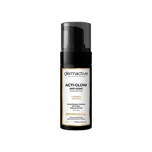 DERMACTIVE ACTI-GLOW EDA ACTI-Glow Micellar Foam 150ML, cleanser and makeup removal,For All Skin Types