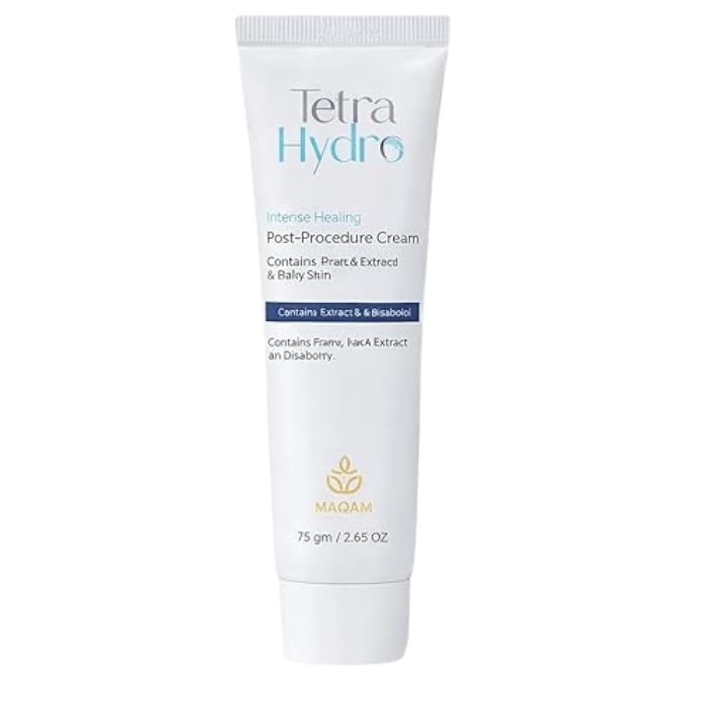 Tetra Hydro Intense Healing Post-Procedure Cream with Arnica Extract and Bisabolol, for Inflamed Dehydrated and Flaky Skin, 75g
