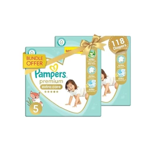 Pampers Premium Extra Care Diapers Size 5 Bundle of 2