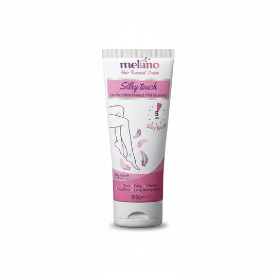 Melano Pharma Hair Removal Cream, Silky Touch, Enriched with Almond Oil & Vitamin E, Fast Acting in 5 Minutes, 100gm