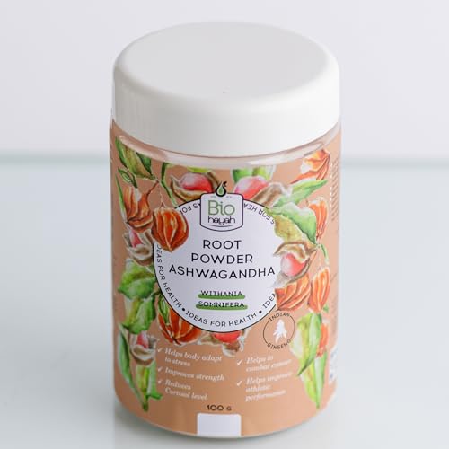 Biohayah, Ashwagandha Powder | Organic Root Extract | Energy, Focus, & Mood Support | Natural Herbal Supplement | 100g