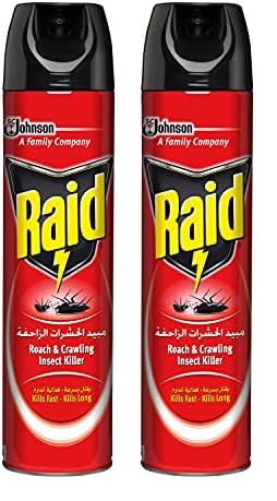 Raid Roach & Crawling Insects Killer, 400 ml (Pack of 2)