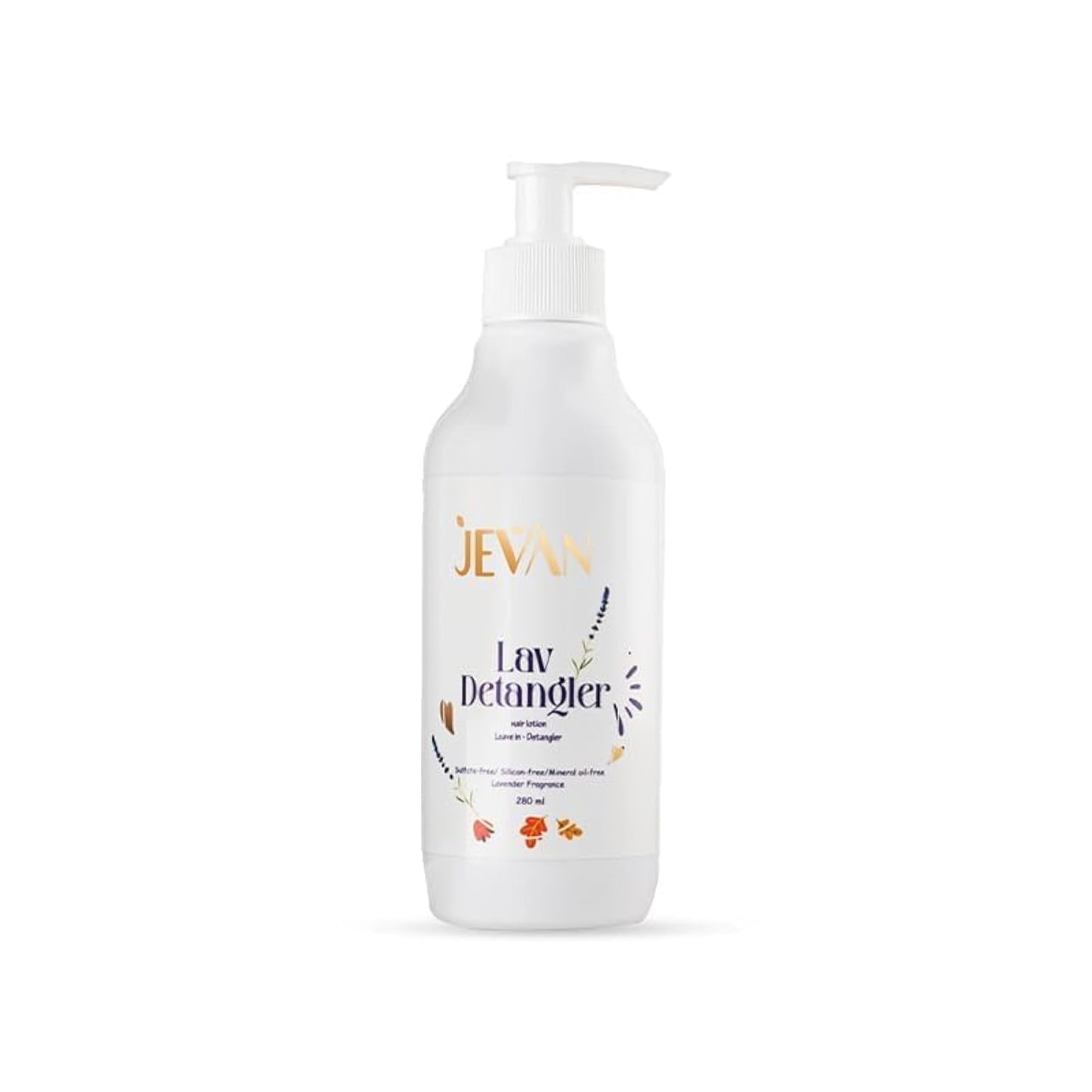 JEVAN Lavender Detangler Leave-In Cream For Wavy Hair - Lavender 280 ml