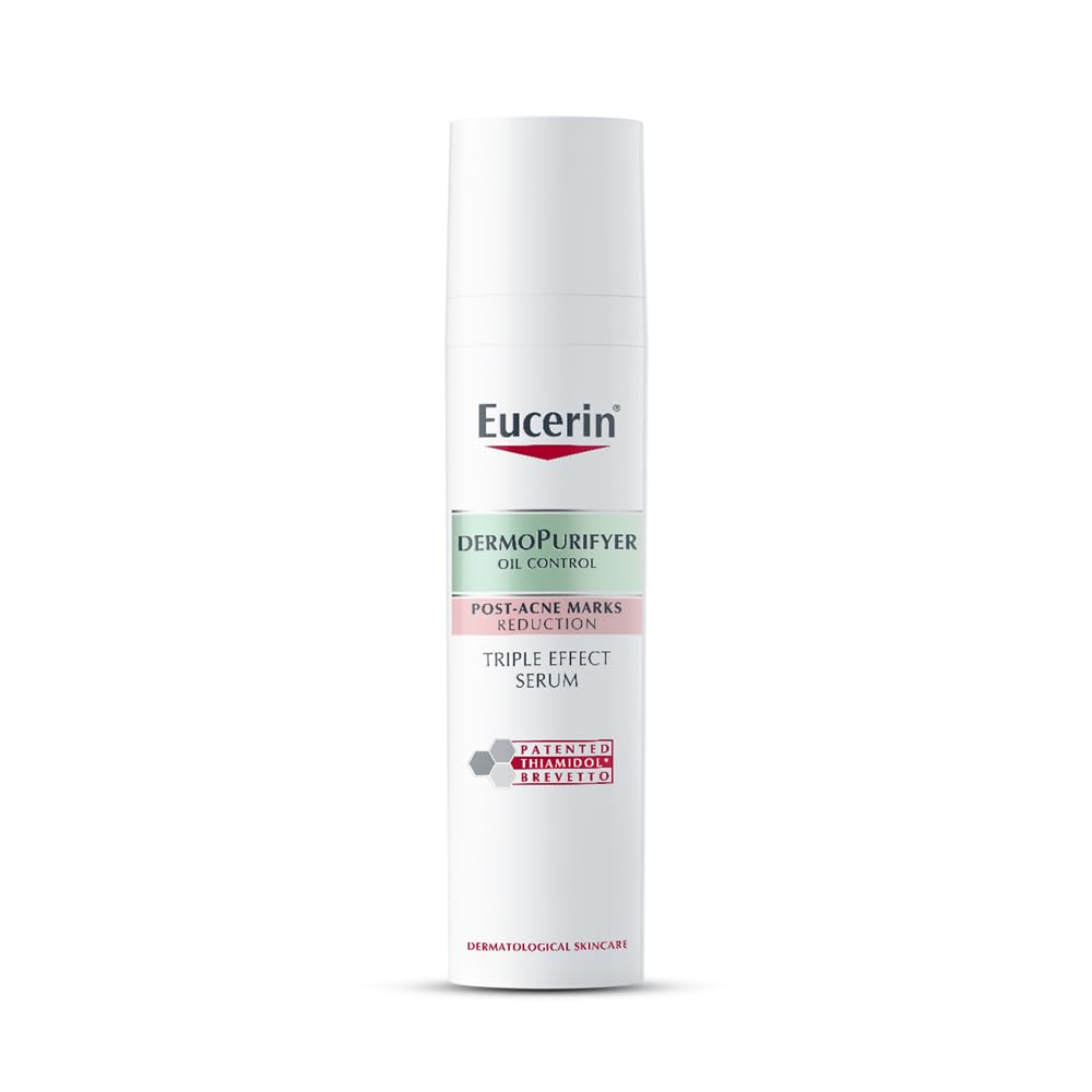 Eucerin DermoPurifyer Oil Control Triple Effect Face Serum with Thiamidol and Salicylic Acid, for Oily and Acne-Prone Skin, Post-Acne Marks Reduction, Long-Lasting Matte Finish, 40ml