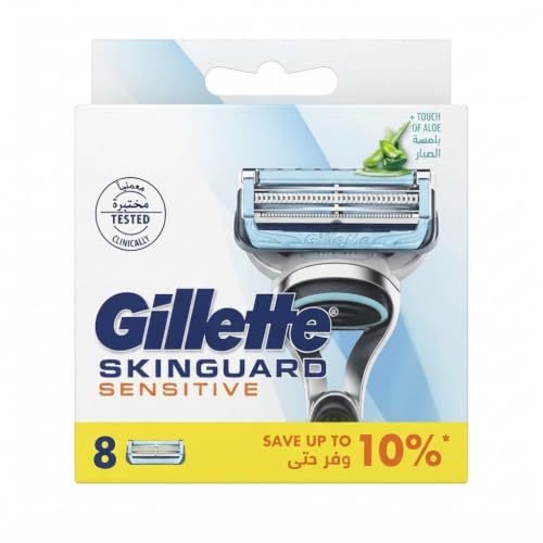 Gillette SkinGuard Sensitive Blades Refills, 2 Bladed, 8 Count