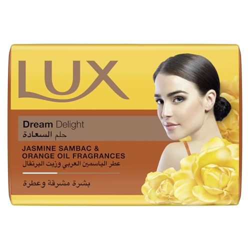 Lux Bar Soap Dream Delight with Jasmine Sambac & Orange Oil Fragrances, for perfumed and glowing skin, 165G