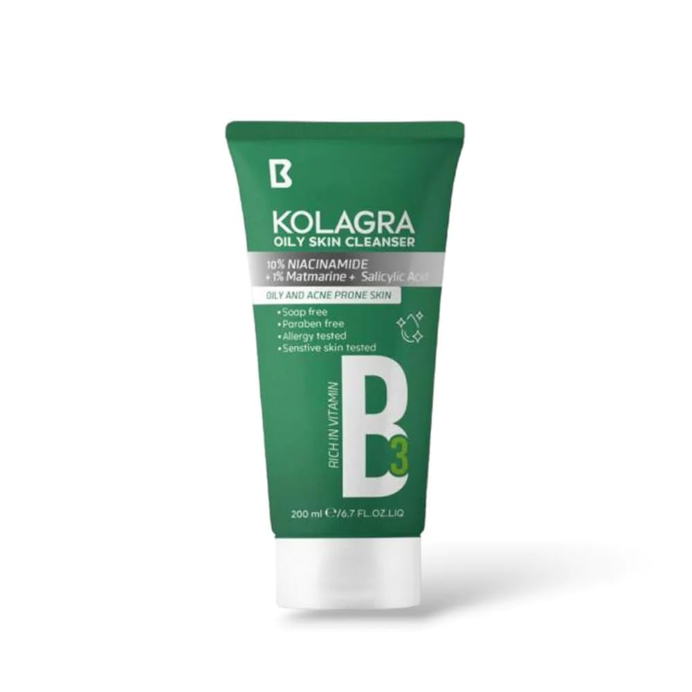 Kolagra Oily Skin Cleanser - Rich In Vitamin B3-200Ml
