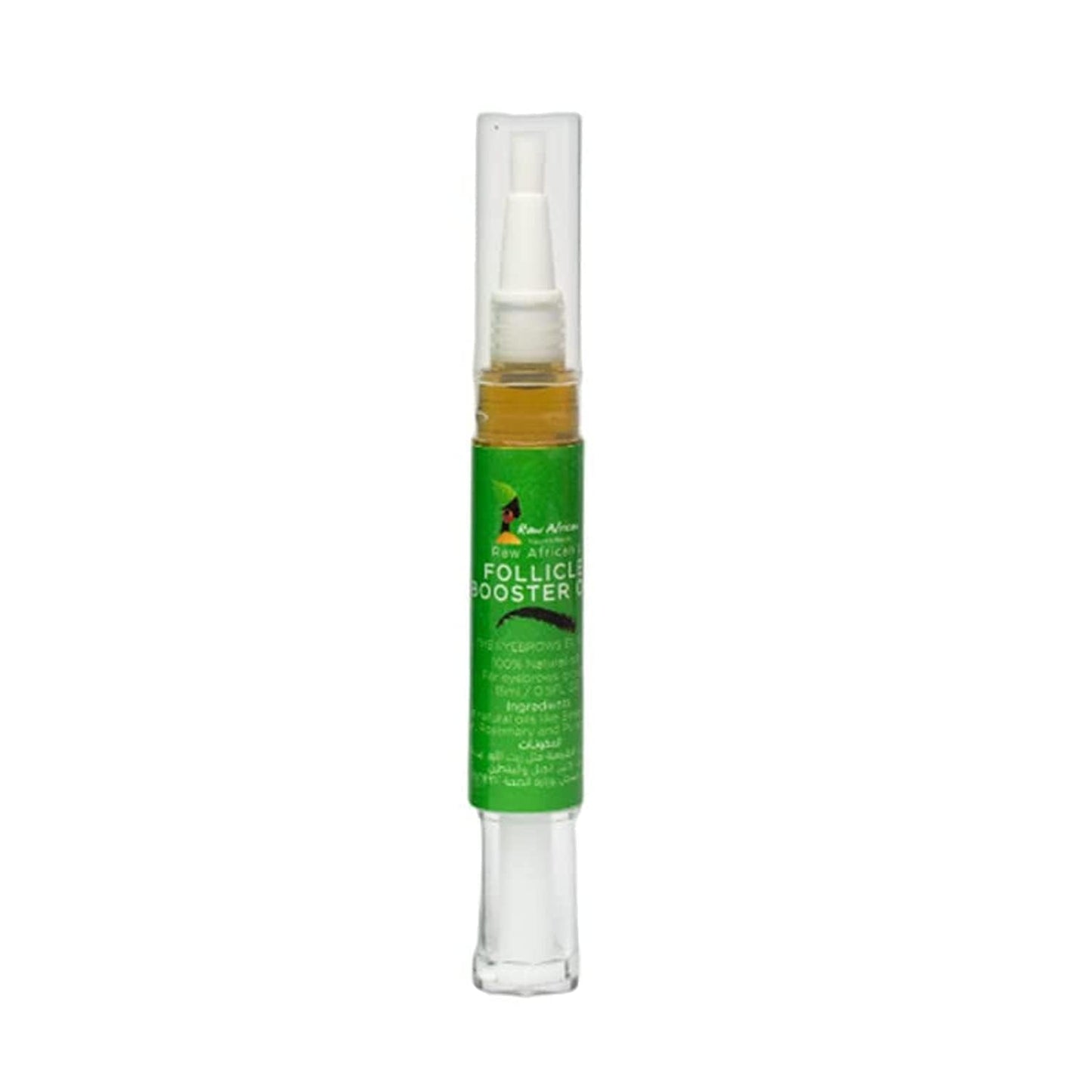 Raw African | Follicle Booster Oil | Promotes Growth | Eyebrows | Eyebrows Treatment | Pure Natural Oils | Prevents Hair Loss | Lightweight | Easy Application | Rosemary | Sweet Almond | 15ml