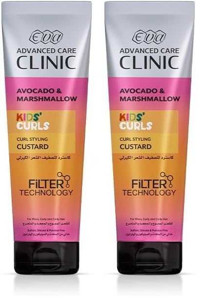 Eva Advanced Care Clinic Kids’ Curls Curl Styling Custard For Wavy, Curly, And Coily Hair 230 Ml (Pack of 2)