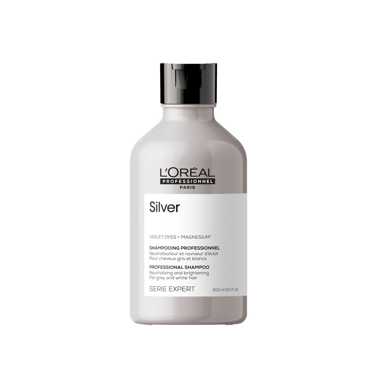 L’Oréal Paris L’Oréal Professionnel Anti-Yellowing Hair Shampoo for White, Grey and Bleached Hair, Violet Pigments, Serie Expert, Silver Shampoo, 300 ml