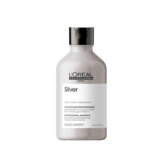 L’Oréal Paris L’Oréal Professionnel Anti-Yellowing Hair Shampoo for White, Grey and Bleached Hair, Violet Pigments, Serie Expert, Silver Shampoo, 300 ml