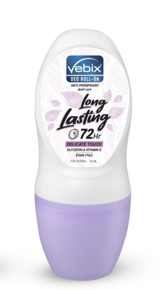 Vebix Delicate Touch 72 Hrs Long Lasting Roll-On Deodorant 50 ml