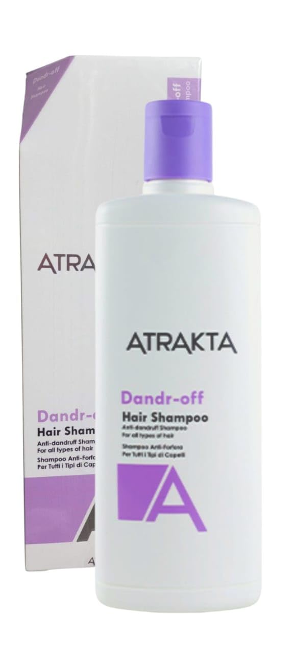 Atracta Dandr-Off Anti-Dandruff Shampoo, Effective Treatment & Prevents Recurrence - 250ml - Italian Formula I from Al Shabrawini Pharmacy