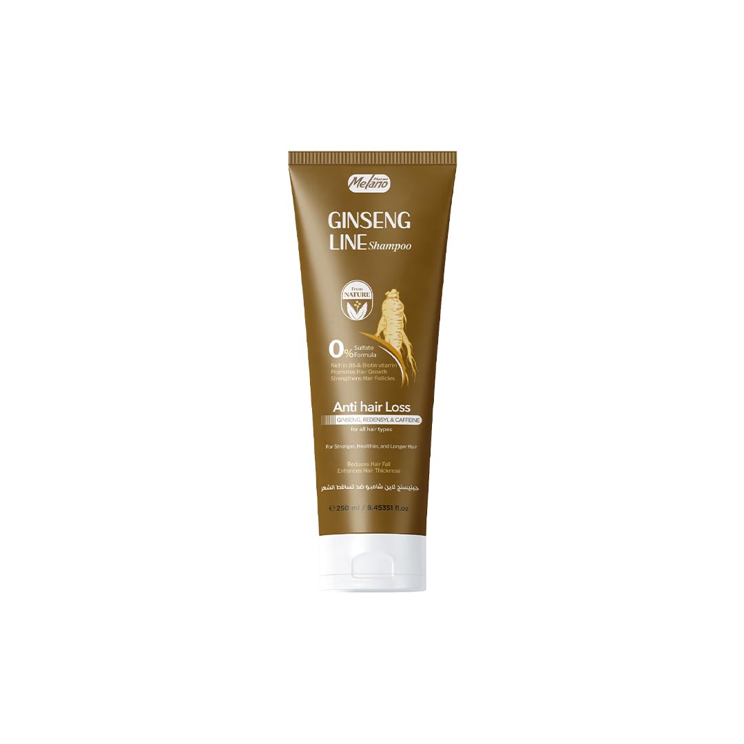 Melano Pharma Ginseng Line Anti Hair Loss Shampoo, Sulfate Free Formula, 250ml