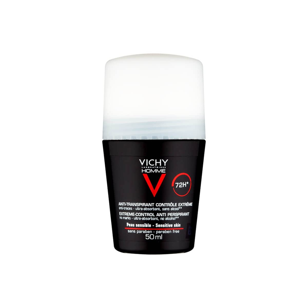 Vichy Homme Roll On Deodorant Sensitive Skin 72H