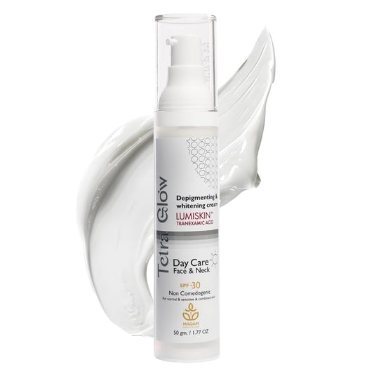 Tetra Glow Day Cream with SPF 30, brightening moisturizer, tranexamic acid, lumiskin, DEEP HYDRATION For All Skin Types, 50 gm
