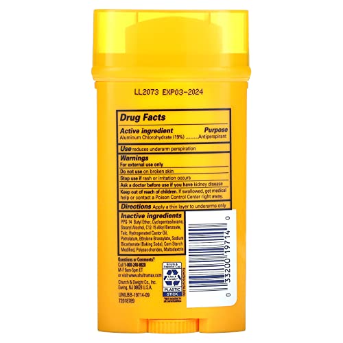 ARM & HAMMER Deodorant Ultramax Unscented 2.6oz