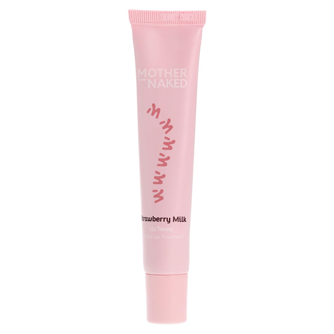 Mother Naked MotherNaked Strawberry Milk Lip Treat XL | 18ml | Creamy Soft Pink Glossy Tint | Strawberry Milkshake Flavour | Suitable For Mixing With Other Tints | Vitamin E