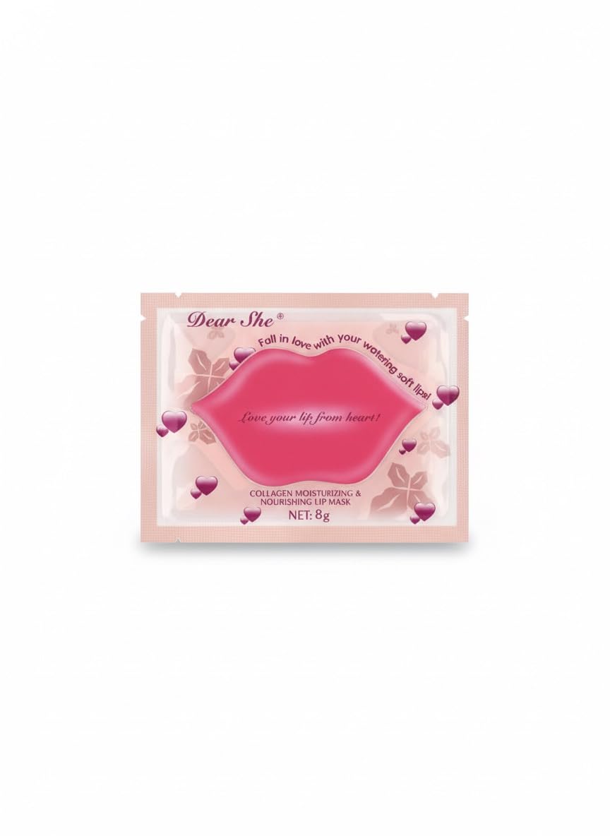Dear  Dear Collagen Crystal Moisturizing Lip Mask, All Skin Types, Paraben Free, Moisturising Treatment, 1Piece (Hearts)