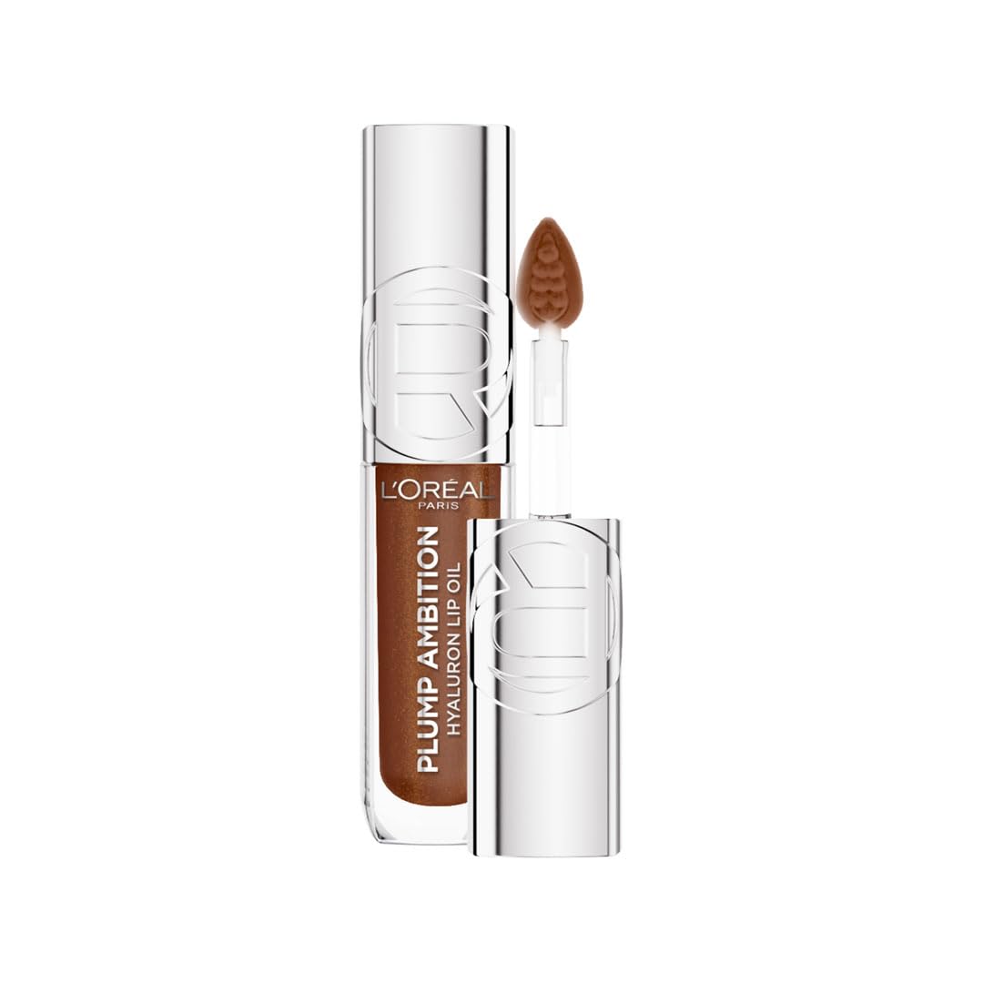 L’Oréal Paris Plump Ambition Hyaluron Lip Oil, Plumping Lip Oil With Hyaluronic Acid and Tripeptides for 24H Hydrated Lip, 5ml, La Nuit Sparkle 510
