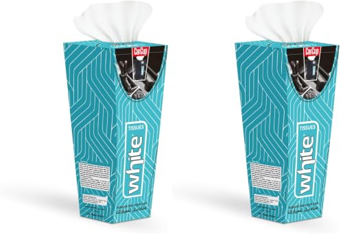 White car cup tissue Pack of 2