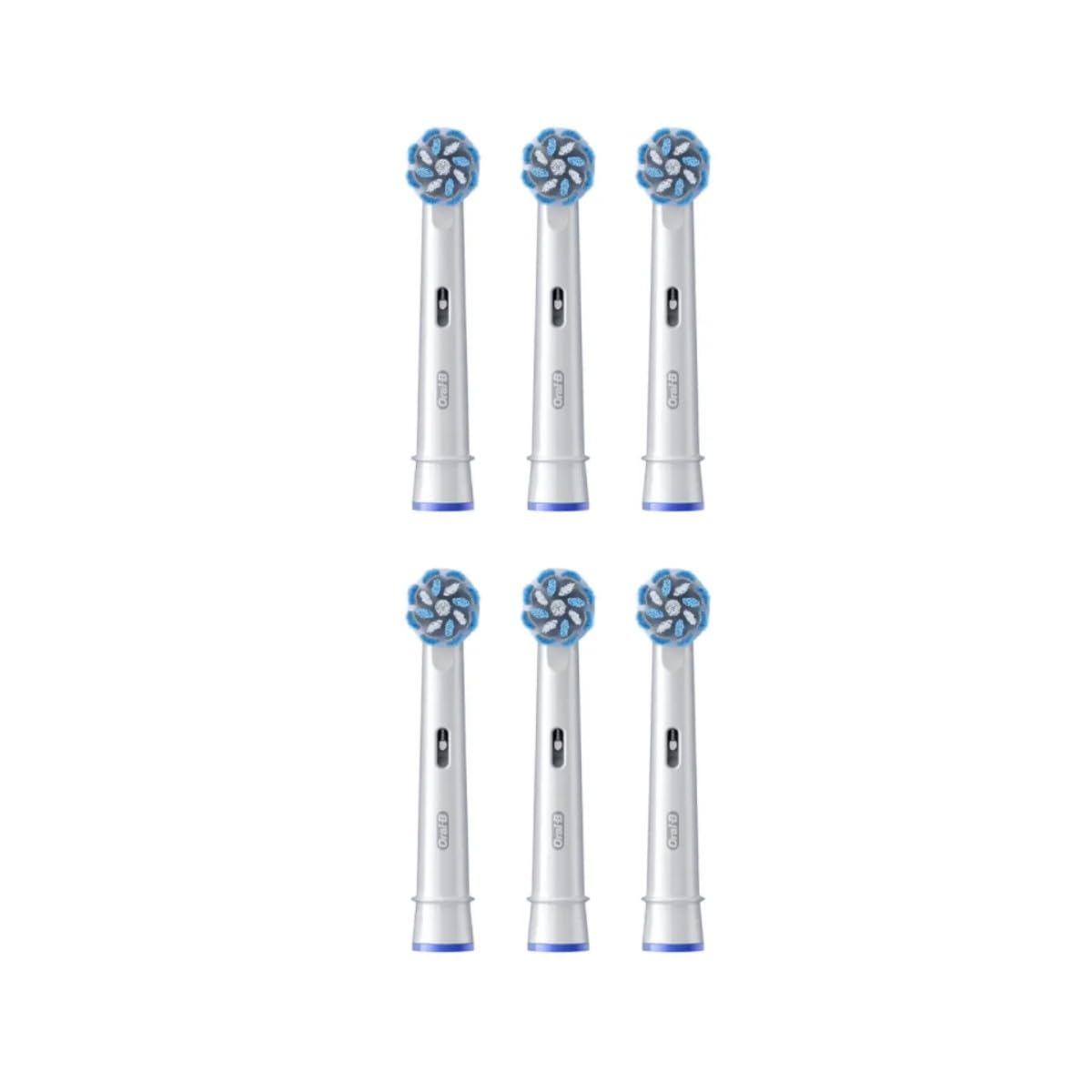 Oral-B Pro Sensitive Clean Replacement Toothbrush Heads for Electric Toothbrush, Pack of 6, Gentle Teeth Cleaning, Innovative X-shaped Bristles, Original Oral-B Toothbrush Attachment, Made in Germany