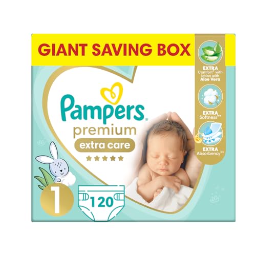Pampers Premium Care Size 1 120 Diapers - Amazon Egypt image