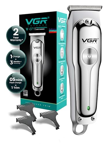 VGR V-071 Cordless Professional Hair Clipper Silver - Amazon Egypt image