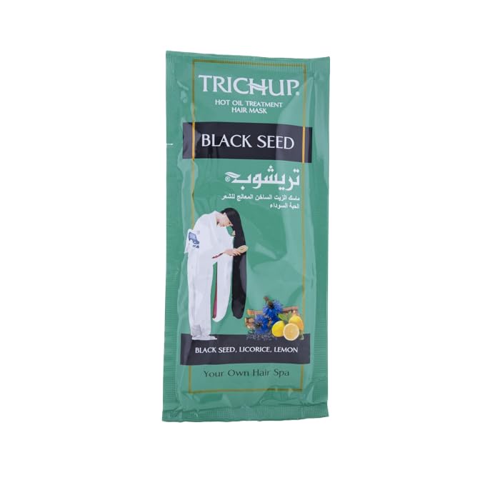 Trichup Black Seed Hot Oil Treatment Hair Mask (30ml) – Enriched with Black Seed Oil, Licorice & Lemon For Intensive Restoration & Damage Protection – Intensive Conditioning for Healthy & Strong Hair