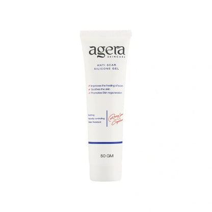 Agera Anti-Scar Silicone Gel, Scar Treatment for Surgical, Acne, Injury and Burn Scars, 50 GM