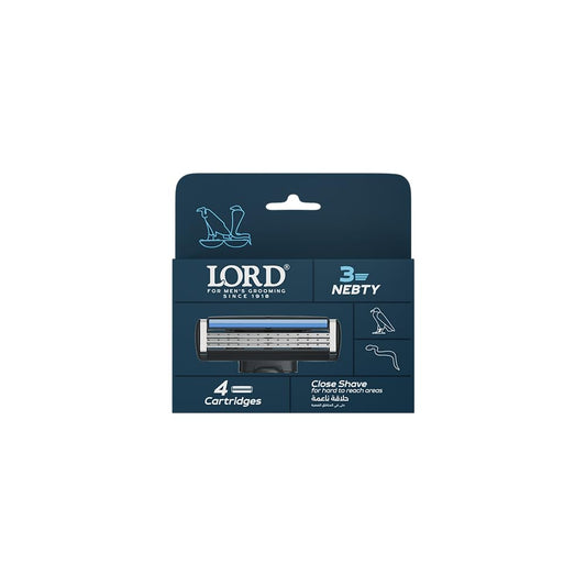 Lord Nebti 3 Blade Razor Refills with 4 Cartridges