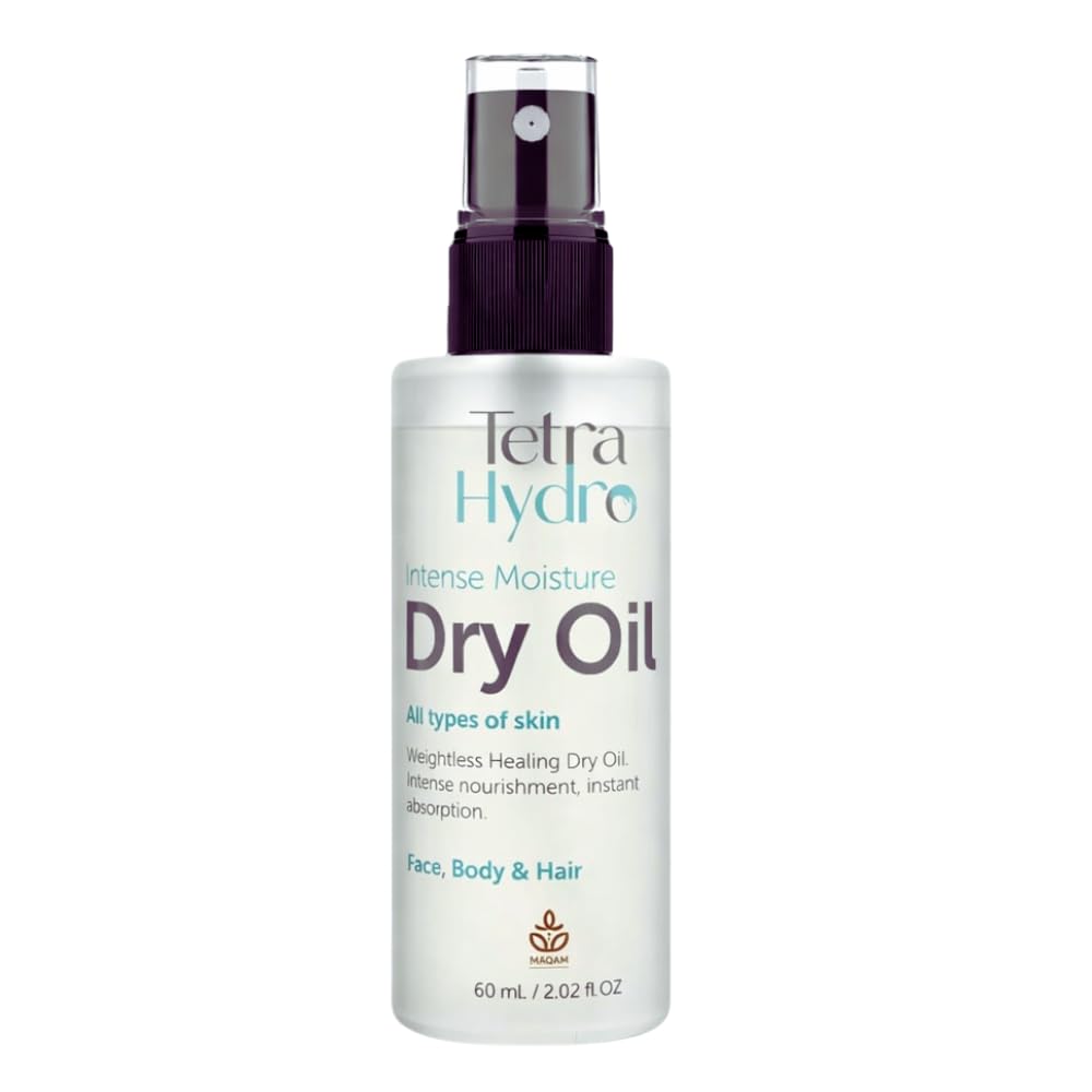 Tetra Hydro Intense Moisture Dry Oil for Face, Body & Hair, All Skin Types, healing oil, luxurious hydration, leaves skin soft, smooth, and naturally radiant, daily use, 60 ml