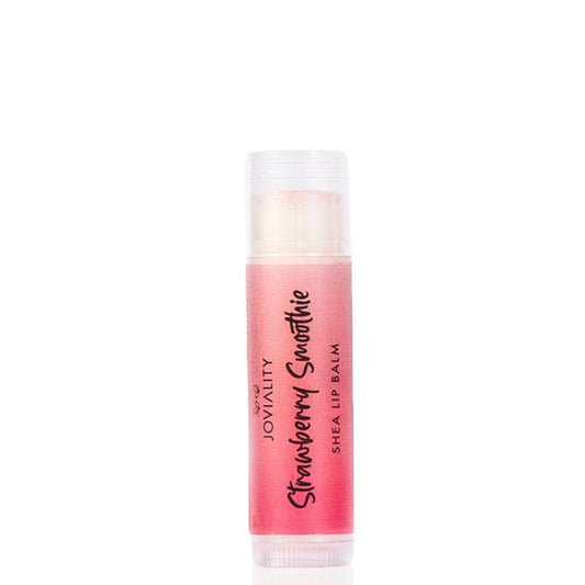 Joviality Natural Shea Lip Balm - Strawberry Smoothie - Moisturizing Lip Care with Shea Butter and Coconut Oil, Heals Dry and Cracked Lips