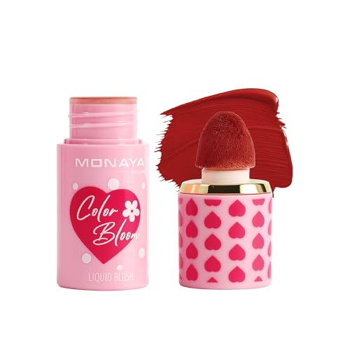 Monaya S004 Color Bloom Liquid Blush Makeup for Cheeks Matte Finish (S207#)
