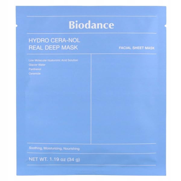 BIODANCE Hydro Cera-nol Real Deep Mask, Overnight Hydrogel Mask, Soothing, Moisturising, Nutritious, 34 g, Pack of 1
