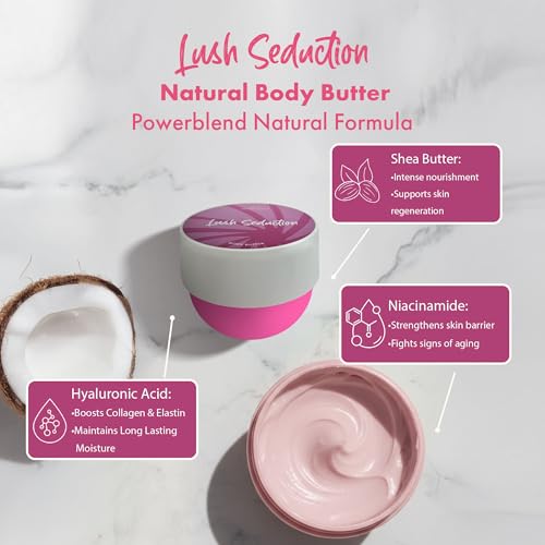 Joviality Glow Kit - Lush Seduction - Body Lotion + Nail Oil + Body Butter + Lip Balm Strawberry Smoothie - Mother's day Gift