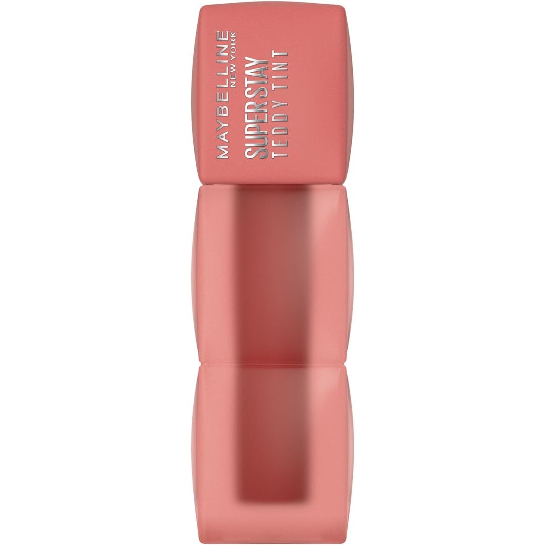 Maybelline New York Super Stay Teddy Lip Tint, Long Lasting Matte Lipstick For Up To 12HR Wear, Skinny Dip Shade 15