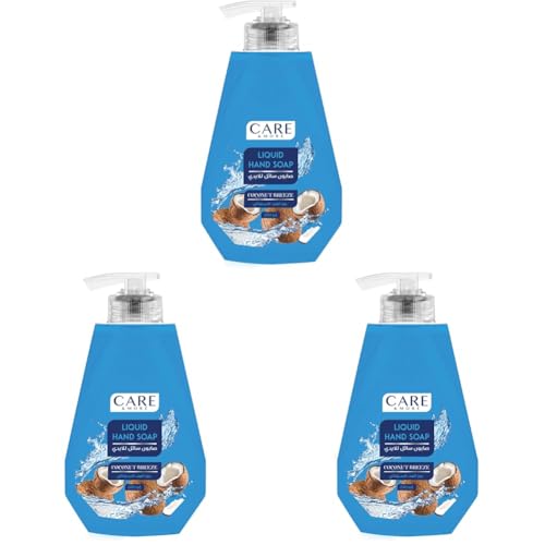 Care & More Liquid Hand Soap - Tropical Coconut Breeze - 350 Ml (Pack of 3)