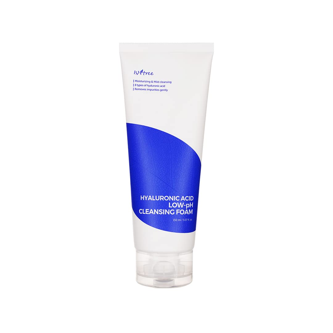 IsNtree Hyaluronic Acid Cleansing Foam Face Soap Low pH 150ml | Creamy Texture without Irritating Skin | For Dry and Neutral Skin