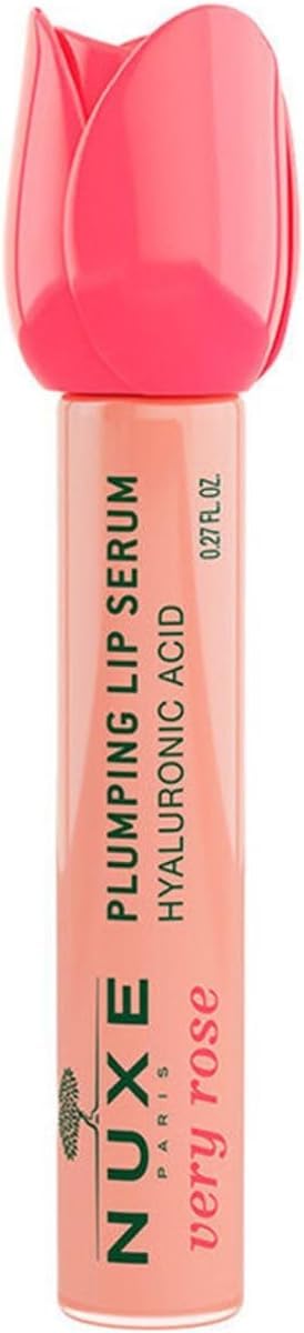 Nuxe Very Rose Plumping Lip Serum 10ml, Hydrating & Volumising Lip Care, With Natural Hyaluronic Acid, Glossy Finish, 98% Natural-Origin Formula